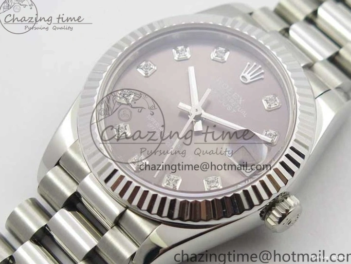 0416 Datejust 31mm 278275 SS BP Maker Best Edition Gray Crystals Markers Dial on SS President Bracelet SunProtective 3090